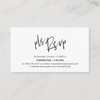 Elegancia Casual, Guión Gris Negro, RSVP responde