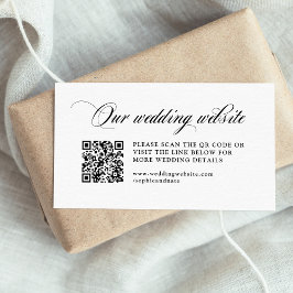 Tarjeta De Recepción Elegancia clásica italiana | Código QR del sitio w