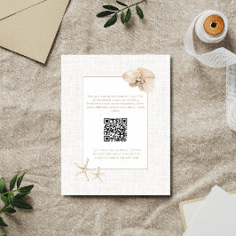 Tarjeta De Recepción Elegancia Costera Boda a la Orilla del Mar