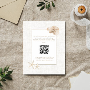 Tarjeta De Recepción Elegancia Costera Boda a la Orilla del Mar