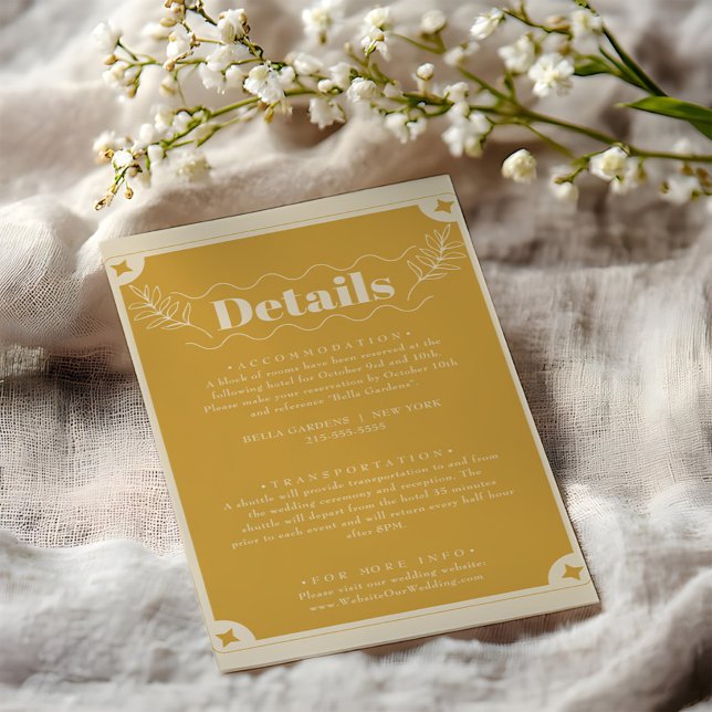 Tarjeta De Recepción Elegancia Detalles de época moderna (Subido por el creador)