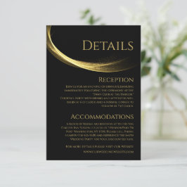Tarjeta De Recepción Elegancia dorada-Boda-