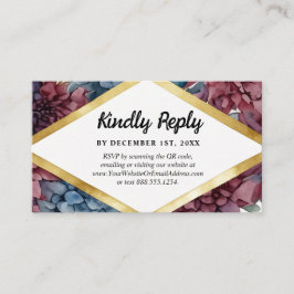 Tarjeta De Recepción Elegancia encantada Boda floral con solera