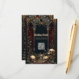 Tarjeta De Recepción Elegancia gótica oscura. Impresionante arco