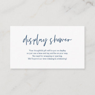 Tarjeta De Recepción Elegancia informal azul marino moderna, ducha de e