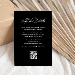 Tarjeta De Recepción Elegancia italiana | Boda Detalles del invitado Có