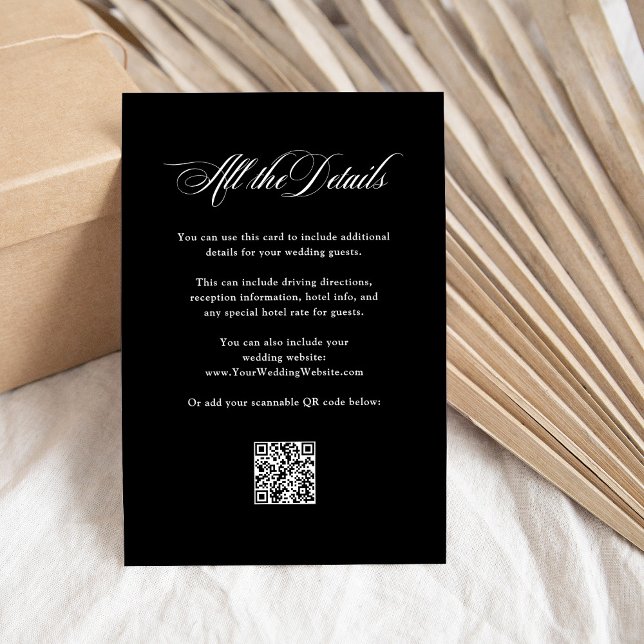 Tarjeta De Recepción Elegancia italiana | Boda Detalles del invitado Có (Subido por el creador)
