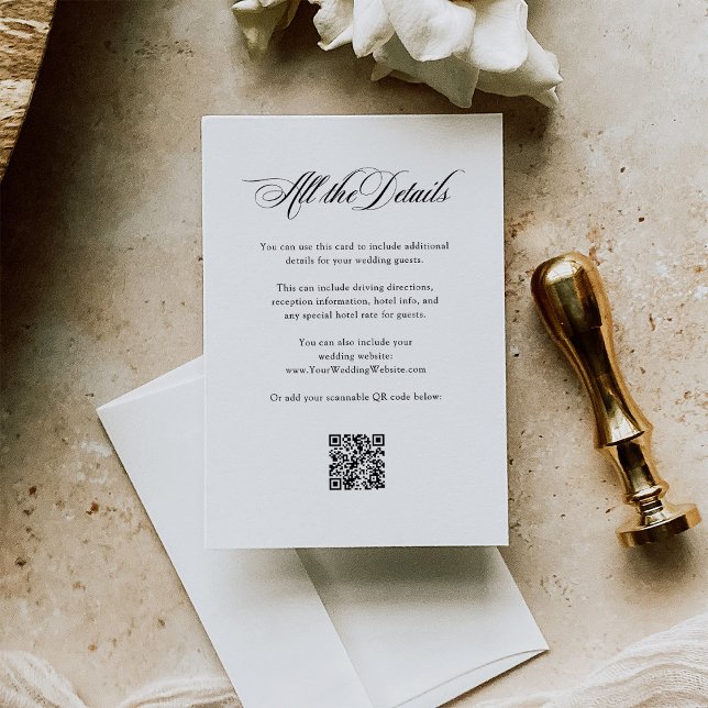 Tarjeta De Recepción Elegancia italiana | Boda Detalles del invitado Có (Subido por el creador)