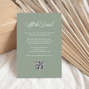 Tarjeta De Recepción Elegancia italiana   Boda Detalles del invitado Có