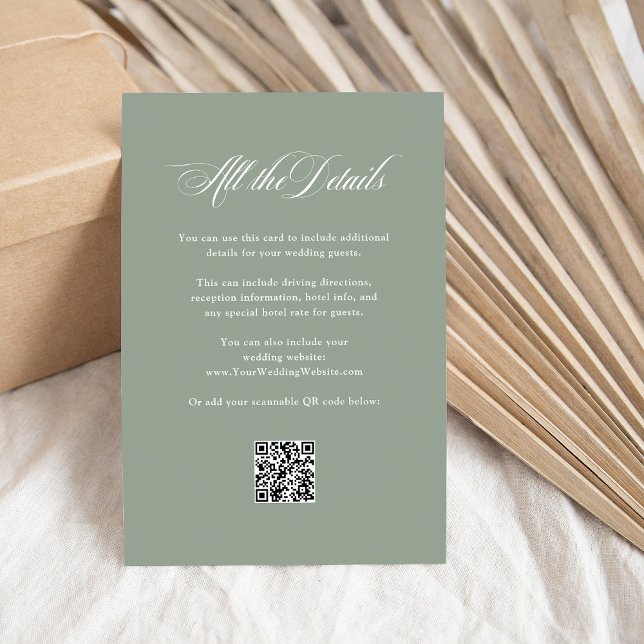 Tarjeta De Recepción Elegancia italiana | Boda Detalles del invitado Có (Subido por el creador)