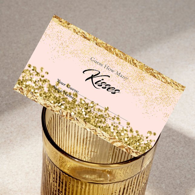 Tarjeta De Recepción Elegancia moderna ¿cuántos besos tiene el gabinete (Subido por el creador)