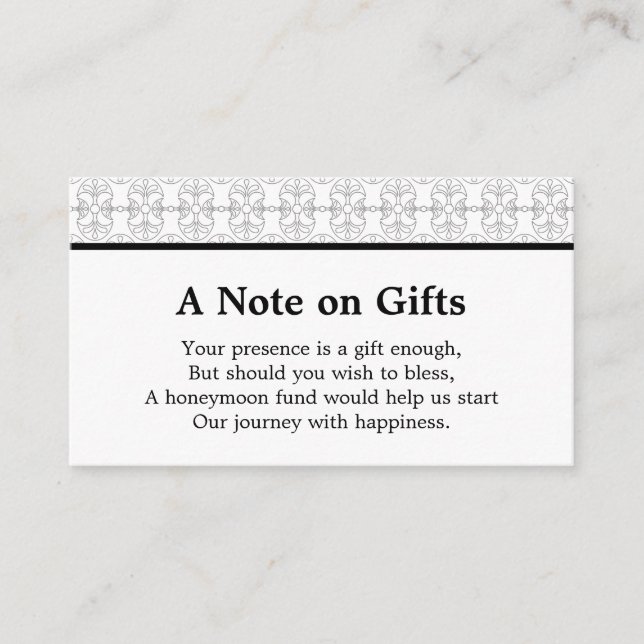 Tarjeta De Recepción Elegant Black and White Art Deco Style (Anverso)