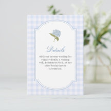 Elegant Blue Hydrangea Bridal Shower Details