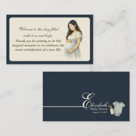 Tarjeta De Recepción Elegant Boho Baby Shower Asian Mom to be 