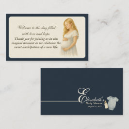 Tarjeta De Recepción Elegant Boho Baby Shower blonde Mom to be 