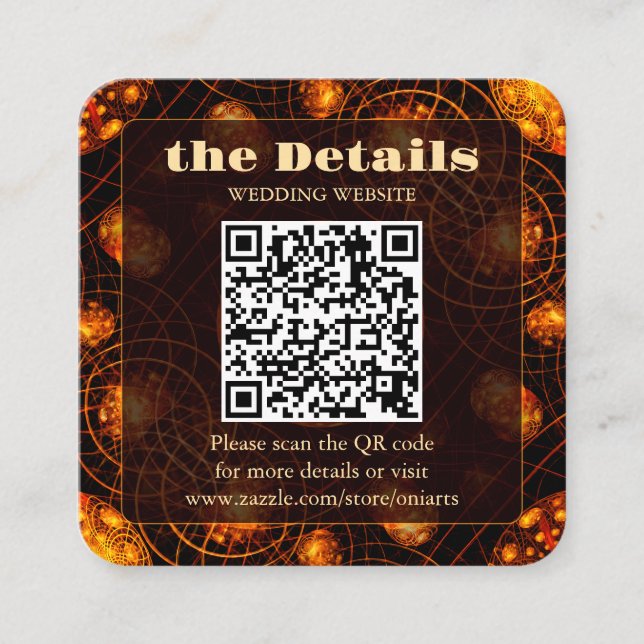 Tarjeta De Recepción Elegant Classic Boho Modern Gold #901 Wedding (Anverso)