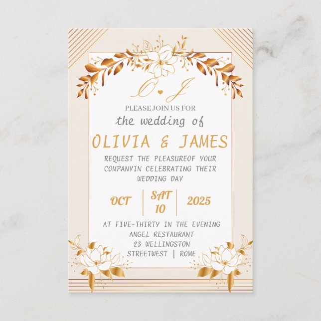 Tarjeta De Recepción Elegant Customizable Wedding Enclosure Card (Anverso)