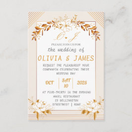 Tarjeta De Recepción Elegant Customizable Wedding Enclosure Card