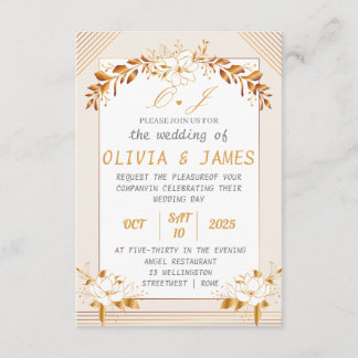 Tarjeta De Recepción Elegant Customizable Wedding Enclosure Card
