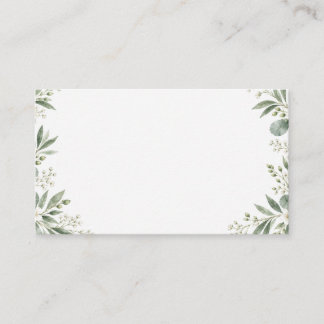 Tarjeta De Recepción Elegant Eucalyptus Botanical Wedding Enclosure Car