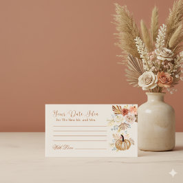 Tarjeta De Recepción Elegant Fall Rustic Date Night Ideas 