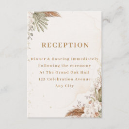 Tarjeta De Recepción Elegant Floral Enclosure Card 