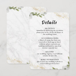 Tarjeta De Recepción Elegant Floral Wedding Enclosure Card 