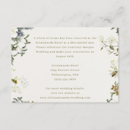 Tarjeta De Recepción Elegant Floral Wedding Enclosure Card | Watercolor