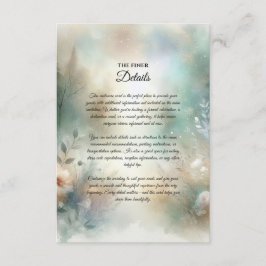 Tarjeta De Recepción Elegant Florals in a Woodland Realm Wedding