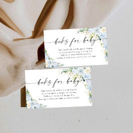 Tarjeta De Recepción Elegant Light Blue Books For Baby Enclosur