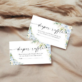 Tarjeta De Recepción Elegant Light Blue Diaper Raffle  Enclosur