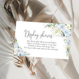 Tarjeta De Recepción  Elegant Light Blue Display Shower Enclosure Card