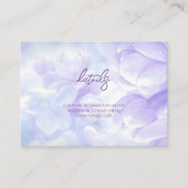 Tarjeta De Recepción Elegant Light Purple Lilac Flowers Wedding