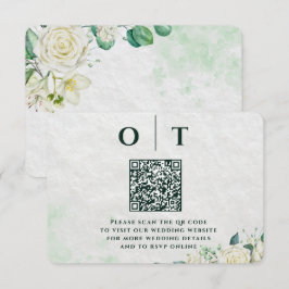 Tarjeta De Recepción Elegant Organic Modern Wedding Enclosure Card