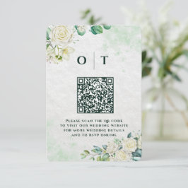 Tarjeta De Recepción Elegant Organic Modern Wedding Enclosure Card