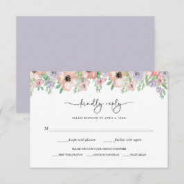 Tarjeta De Recepción Elegant Pastel Floral Party Response Card