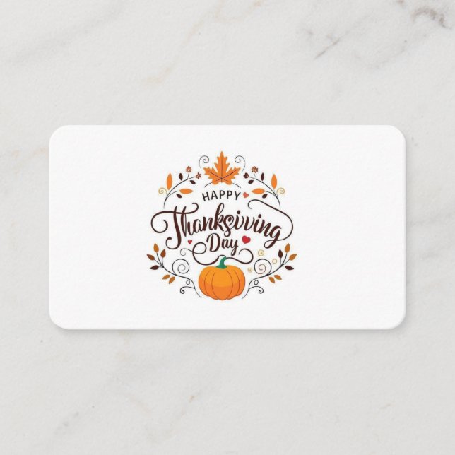Tarjeta De Recepción Elegant Thanksgiving Day Enclosure Card  (Anverso)