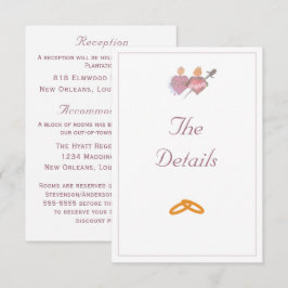 Tarjeta De Recepción Elegant Two Hearts Catholic Wedding 