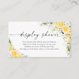 Tarjeta De Recepción Elegant Yellow Display Shower Enclosure Card