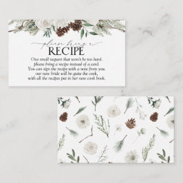 Tarjeta De Recepción Elegante Acuarela Floral Por Favor Traiga Una Rece
