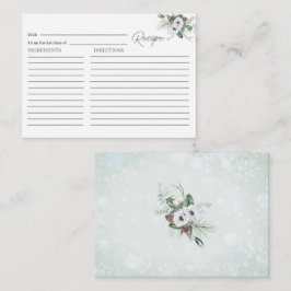 Tarjeta De Recepción Elegante acuarela invierno Anemones Flores Bridal