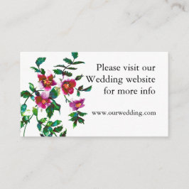 Tarjeta De Recepción Elegante acuarela moderna flores silvestres de col