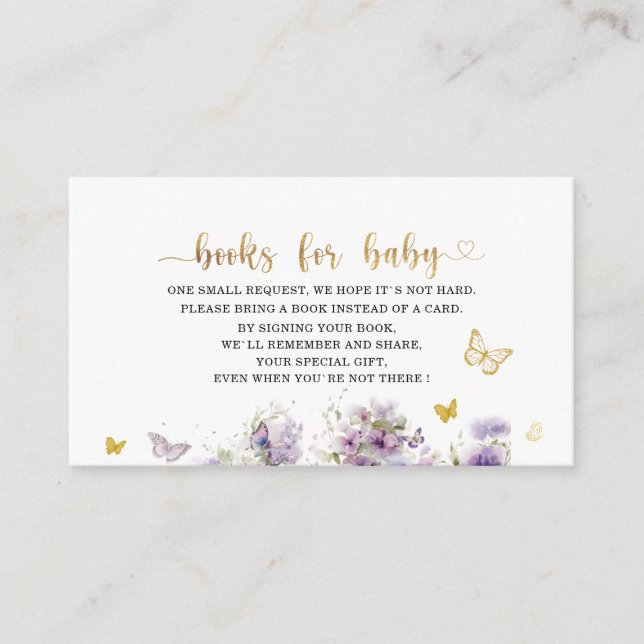 Tarjeta De Recepción Elegante acuarela moderna mariposa sacude bebé sho (Anverso)