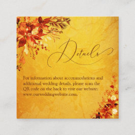 Tarjeta De Recepción Elegante acuarela Red Poinsettia Boda de código QR