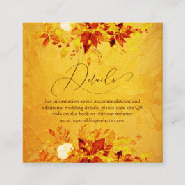 Tarjeta De Recepción Elegante acuarela Red Poinsettia Boda de código QR