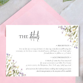 Tarjeta De Recepción Elegante alojamiento Boda de moda de boho