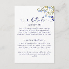 Tarjeta De Recepción Elegante alojamiento Boda de moda de boho