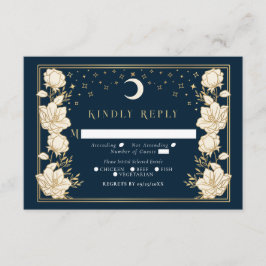 Tarjeta De Recepción Elegante Arco Art Nouveau Wedding RSVP