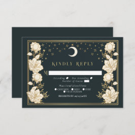 Tarjeta De Recepción Elegante Arco Art Nouveau Wedding RSVP