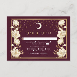Tarjeta De Recepción Elegante Arco Art Nouveau Wedding RSVP